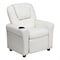 Flash Furniture Kids Recliner, 21-1/2" to 36-1/2" x 27", Upholstery Color: White DG-ULT-KID-WHITE-GG - alternate 1